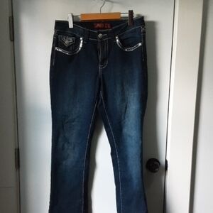 Women's Western Bling Boot Cut Denim Jeans